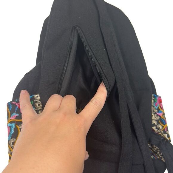 Boho Embroidered Backpack Purse - Picture 10 of 15